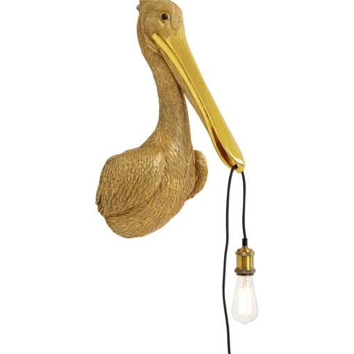 KARE Design Appliques|Applique Animal Spoonbill Dore 29X62Cm