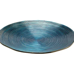 KARE Design Assiettes Décoratives|Assiette Décorative Melia Bleu Fonce O46Cm