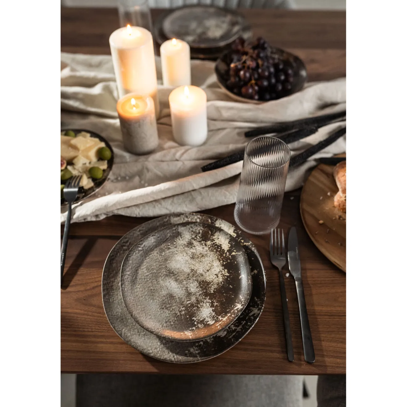 KARE Design Assiettes|Assiette Savannah Marron/Gris O26Cm