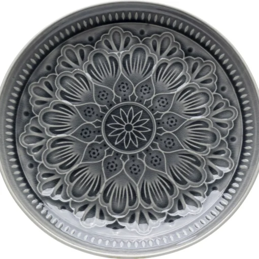 KARE Design Assiettes|Assiette Sicilia Mandala Gris O27Cm