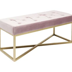 KARE Design Banquettes Rembourrées|Banquette Crossover Rose Laiton 90X40Cm