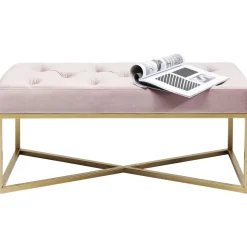KARE Design Banquettes Rembourrées|Banquette Crossover Rose Laiton 90X40Cm