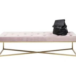 KARE Design Banquettes Rembourrées|Banquette Crossover Rose Laiton 150X40Cm