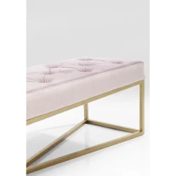 KARE Design Banquettes Rembourrées|Banquette Crossover Rose Laiton 150X40Cm
