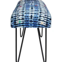 KARE Design Banquettes Rembourrées|Banquette Desna Patchwork Bleu 80Cm