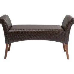 KARE Design Banquettes Rembourrées|Banquette Motley Zigzag Marron