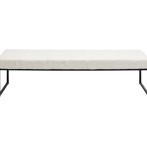 KARE Design Banquettes Rembourrées|Banquette Smart Boucle Creme Noir 150Cm