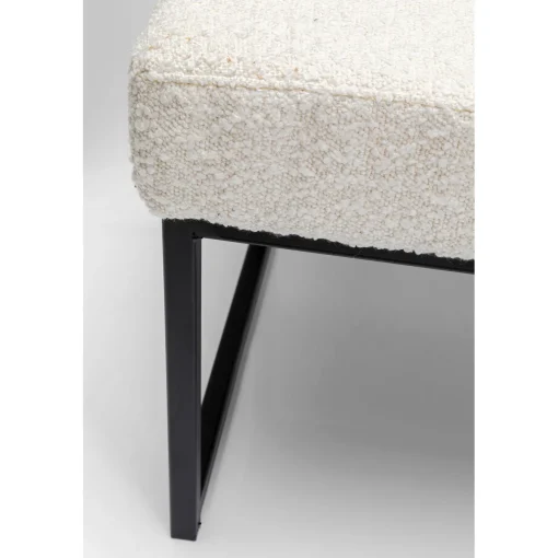 KARE Design Banquettes Rembourrées|Banquette Smart Boucle Creme Noir 150Cm