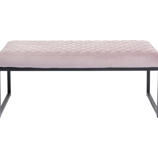 KARE Design Banquettes Rembourrées|Banquette Smart Velours Rose Noir 90Cm