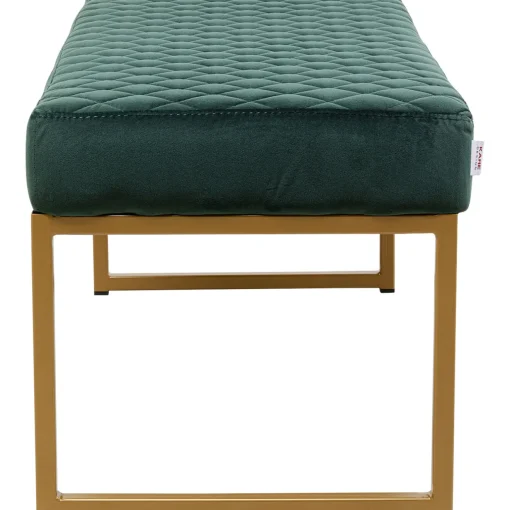KARE Design Banquettes Rembourrées|Banquette Smart Velours Vert Fonce Laiton 90Cm