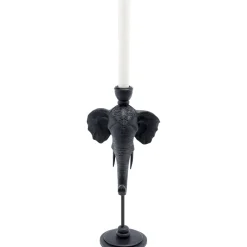 KARE Design Bougeoirs|Bougeoir Elephant Head Noir 36Cm