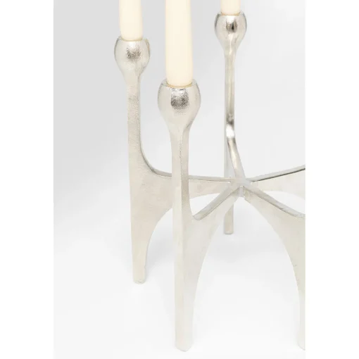 KARE Design Bougeoirs|Bougeoir Stacky Argente 31Cm
