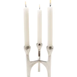 KARE Design Bougeoirs|Bougeoir Stacky Argente 15Cm