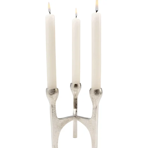 KARE Design Bougeoirs|Bougeoir Stacky Argente 15Cm
