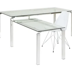 KARE Design Bureaux|Bureau D Angle Lorenco Chrome 210X180Cm