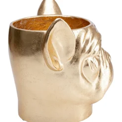 KARE Design Caches Pots|Cachepot Décoratif Bulldog Dore