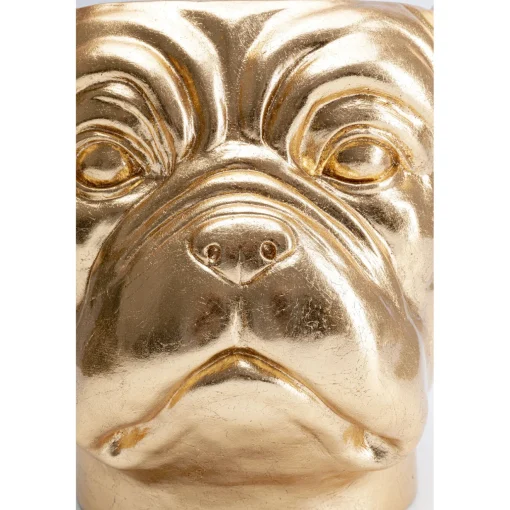 KARE Design Caches Pots|Cachepot Décoratif Bulldog Dore
