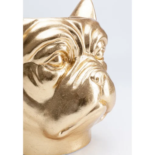 KARE Design Caches Pots|Cachepot Décoratif Bulldog Dore
