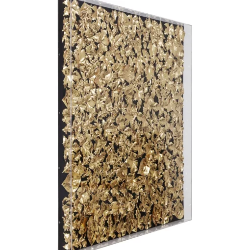 KARE Design Tableaux D'Objets|Cadre Décoratif Gold Leaf 120X120Cm