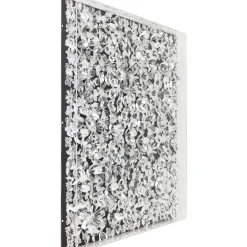 KARE Design Tableaux D'Objets|Cadre Décoratif Silver Flower 100X100Cm