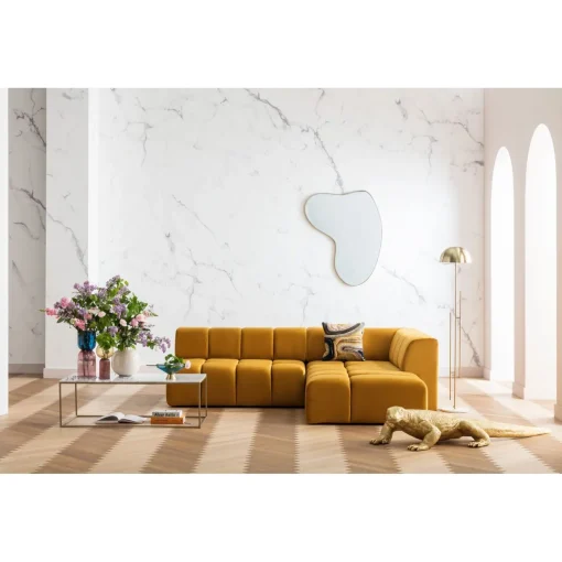 KARE Design Canapés D'Angle|Canapés Angle Belami Velvet Amber Droit