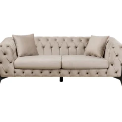KARE Design 2 Places|Canapés Bellissima 2-Places Velours Beige 200Cm
