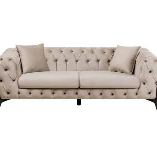 KARE Design 2 Places|Canapés Bellissima 2-Places Velours Beige 200Cm
