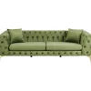 KARE Design 3 Places|Canapés Bellissima 3-Places Velours Vert 240Cm