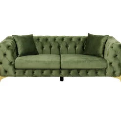 KARE Design 2 Places|Canapés Bellissima 2-Places Velours Vert 200Cm