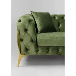 KARE Design 2 Places|Canapés Bellissima 2-Places Velours Vert 200Cm