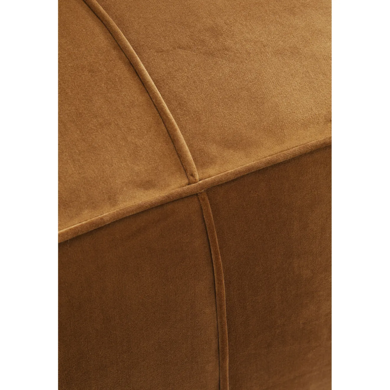 KARE Design 3 Places|Canapés Cubetto 3-Places Velours Marron 220Cm