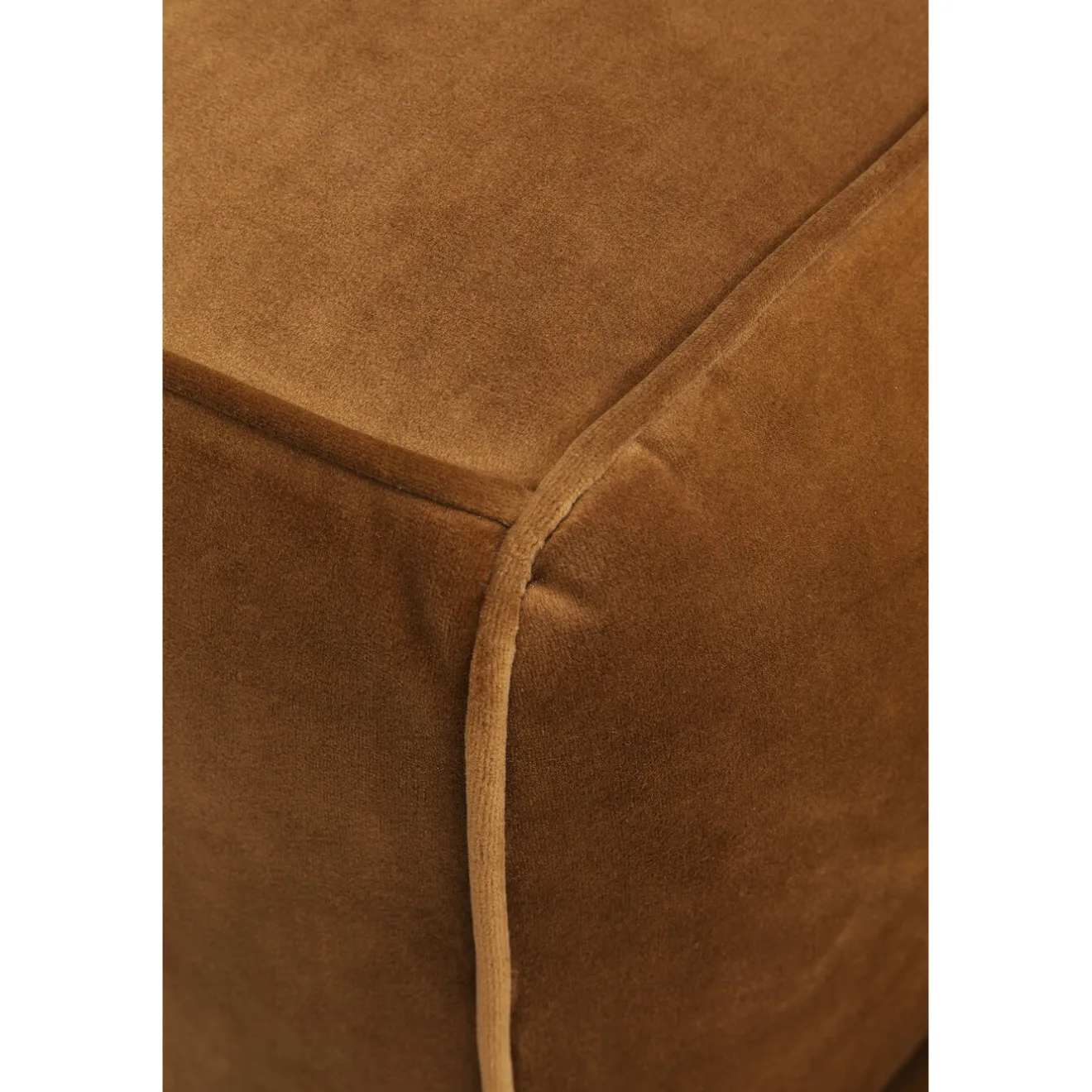 KARE Design 3 Places|Canapés Cubetto 3-Places Velours Marron 220Cm