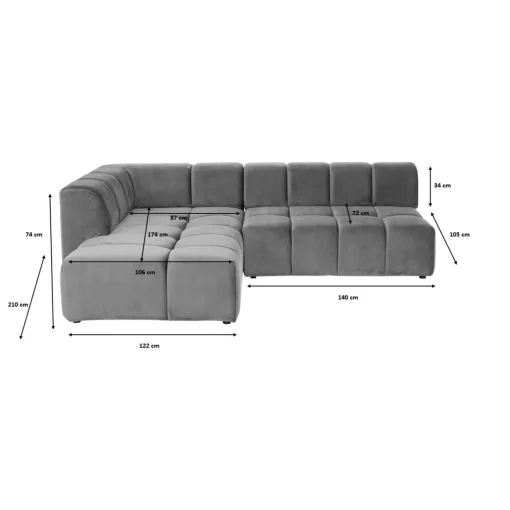 KARE Design Canapés D'Angle|Canapés D Angle Belami Vert Fonce Gauche 265Cm