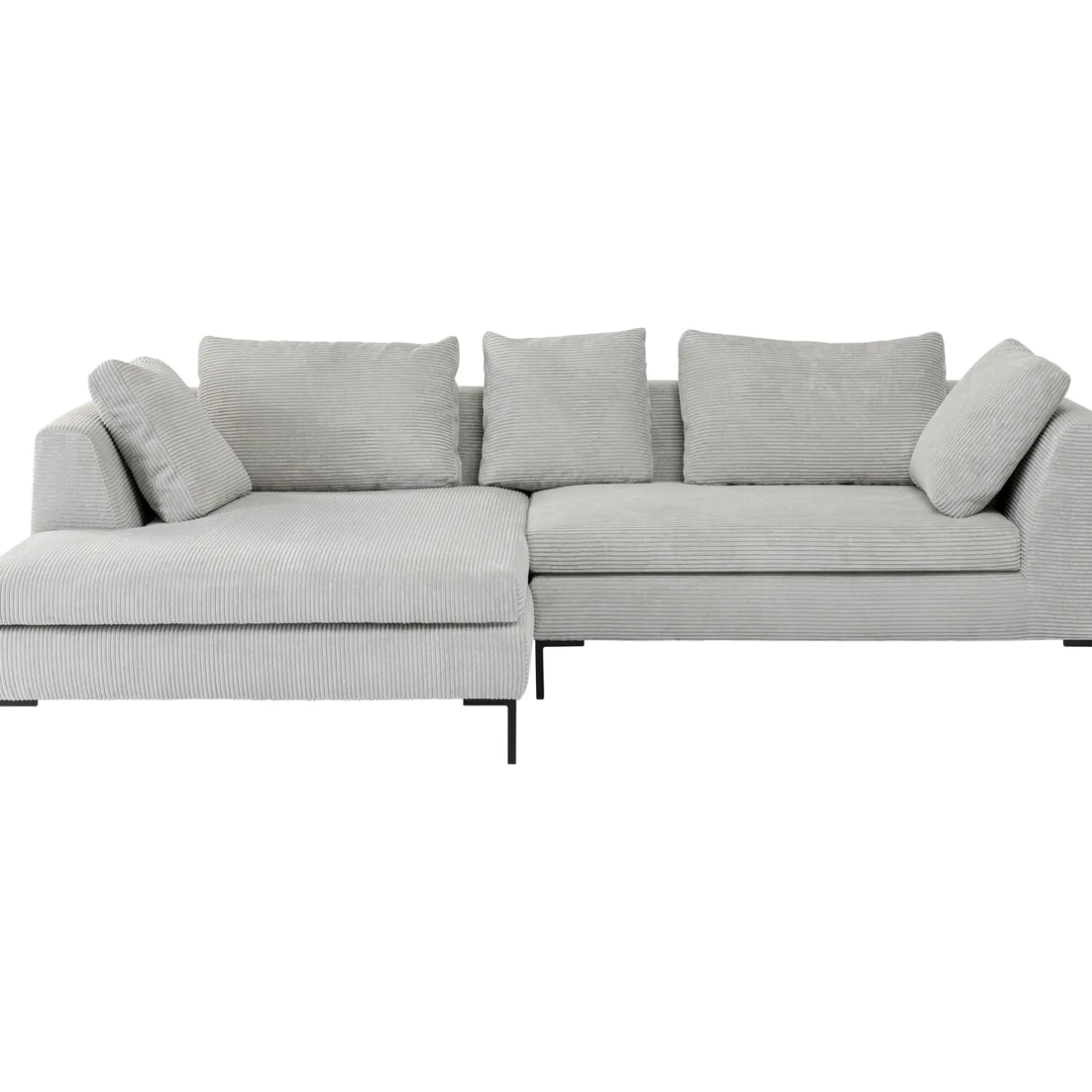 KARE Design Canapés D'Angle|Canapés D Angle Gianni Cord Gris Gauche