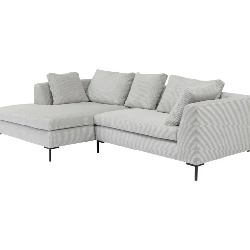 KARE Design Canapés D'Angle|Canapés D Angle Gianni Cord Gris Gauche