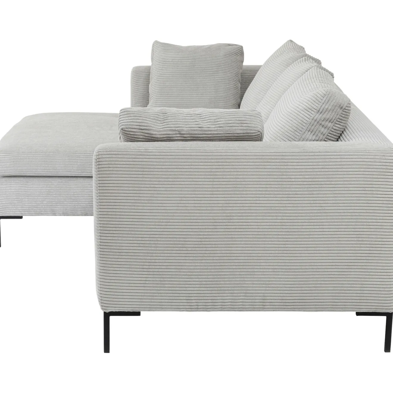 KARE Design Canapés D'Angle|Canapés D Angle Gianni Cord Gris Gauche