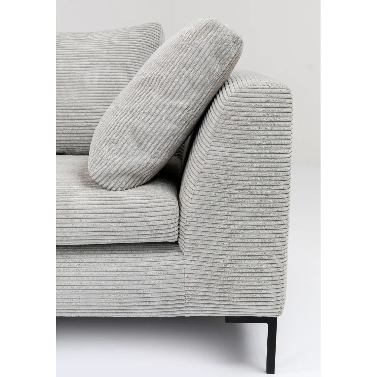 KARE Design Canapés D'Angle|Canapés D Angle Gianni Cord Gris Gauche