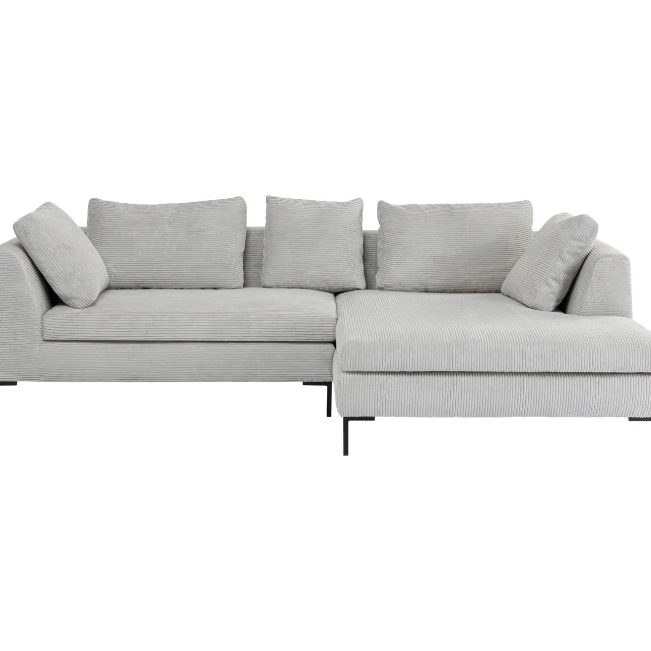 KARE Design Canapés D'Angle|Canapés D Angle Gianni Cord Gris Droite