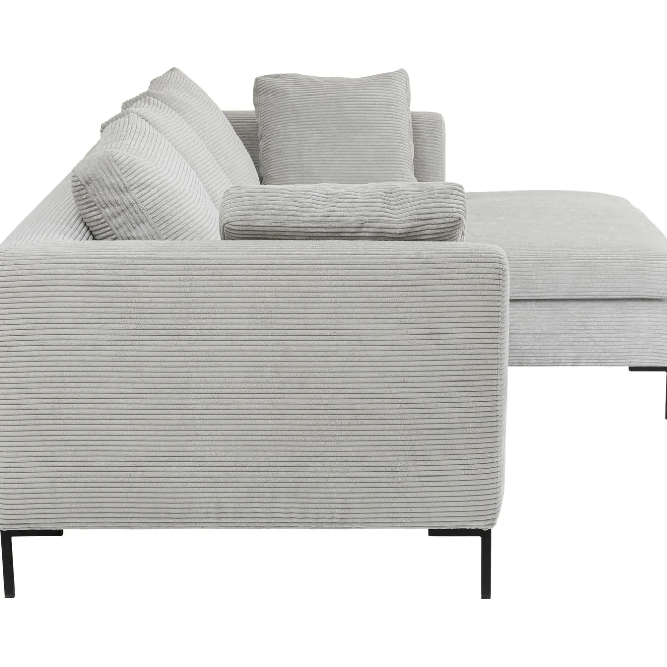 KARE Design Canapés D'Angle|Canapés D Angle Gianni Cord Gris Droite