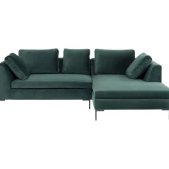 KARE Design Canapés D'Angle|Canapés D Angle Gianni Pm Velours Vert Fonce Droite