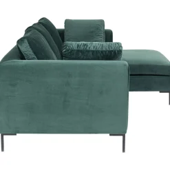 KARE Design Canapés D'Angle|Canapés D Angle Gianni Pm Velours Vert Fonce Droite
