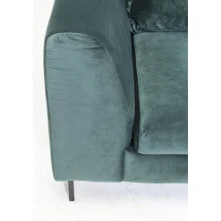 KARE Design Canapés D'Angle|Canapés D Angle Gianni Velours Vert Droite Noir