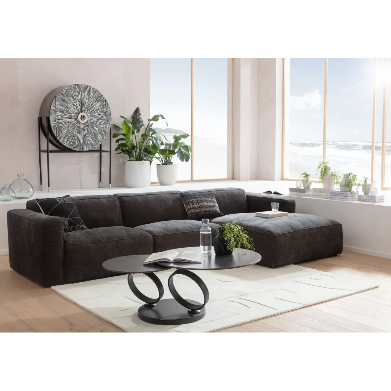 KARE Design Canapés D'Angle|Canapés D Angle Henry Gris Droite 335X170Cm