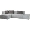 KARE Design Canapés D'Angle|Canapés D Angle Infinity Ottomane Gris Gauche
