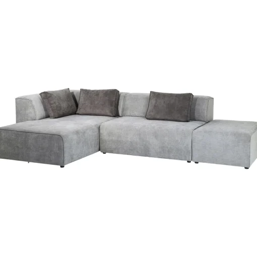 KARE Design Canapés D'Angle|Canapés D Angle Infinity Ottomane Gris Gauche