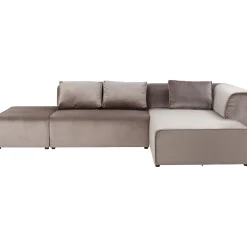 KARE Design Canapés D'Angle|Canapés D Angle Infinity Velvet Taupe Droite