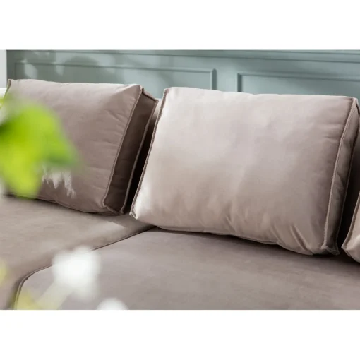 KARE Design Canapés D'Angle|Canapés D Angle Infinity Velvet Taupe Droite