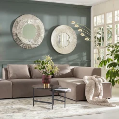 KARE Design Canapés D'Angle|Canapés D Angle Infinity Velvet Taupe Droite