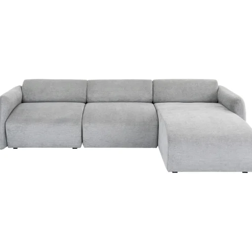 KARE Design Canapés D'Angle|Canapés D Angle Lucca Gris Droite 255Cm