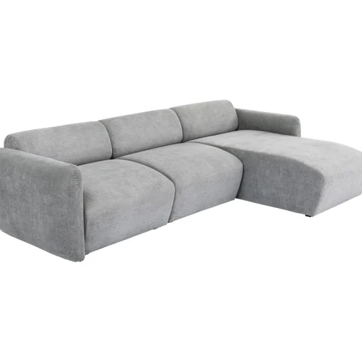 KARE Design Canapés D'Angle|Canapés D Angle Lucca Gris Droite 255Cm